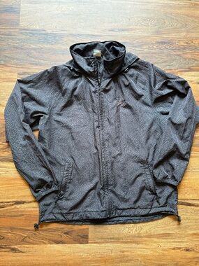 Nike SB Cement Elephant Print Full Zip Windbreaker Jacket Fold Out Hood Large